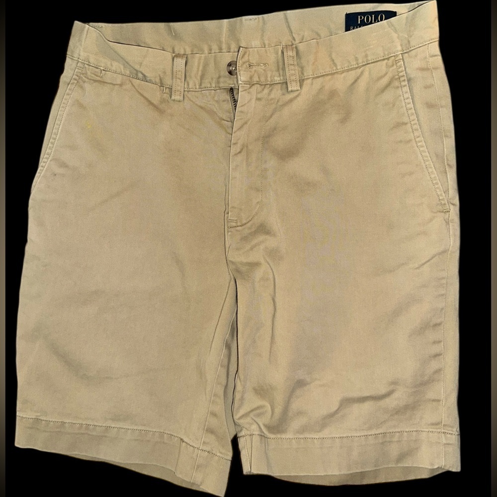 Polo Ralph Lauren Khaki Shorts Men's 29 Relaxed Fit Flat Front